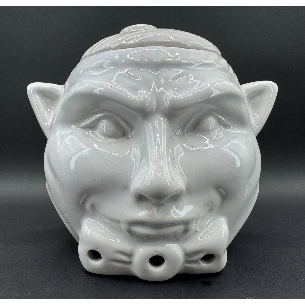 Ceramic Garlic Keeper Vampire Dracula White Gothic Whimsigoth Halloween Ceramic